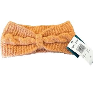 Roxy Orange Cable Knit Need To Speak Headband NWT